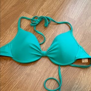 Hurley teal bikini top